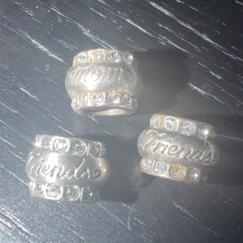 Brighton Friends Mom Lot of 3‎ Bead Charm Retired Vintage